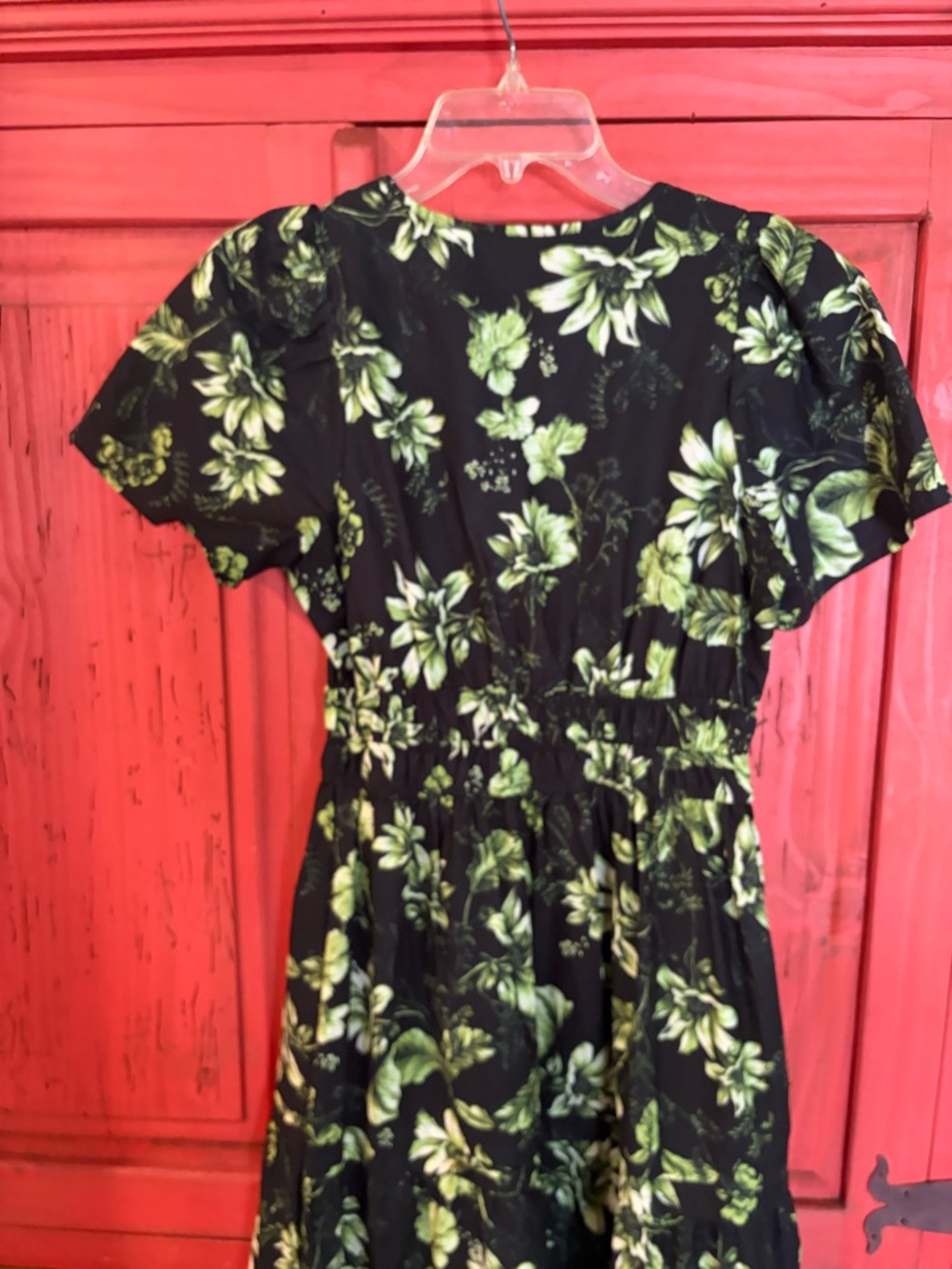 Anthropologie Somerset Maxi Dress XS Green Black Floral - Picture 7 of 8